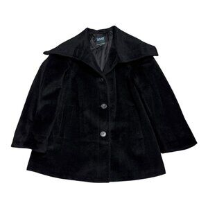 HILARY RADLEY Mohair Wool Luxury Designer Casual Winter Pea Coat Jacket Womens 4